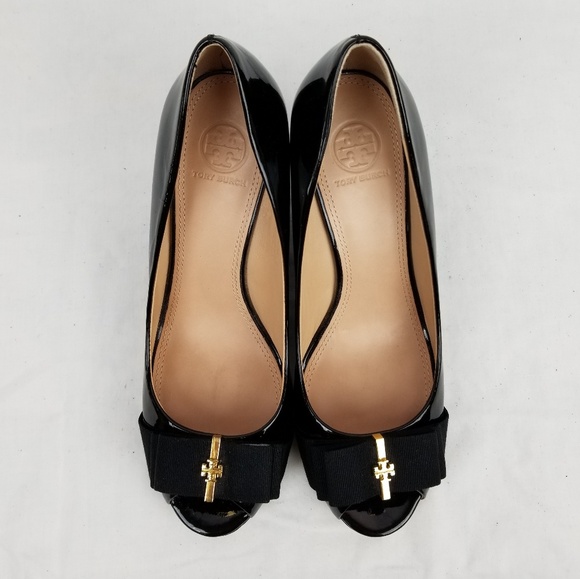 Tory Burch Shoes - Tory Burch Peep Toe Wedges Pumps size 8.5 M